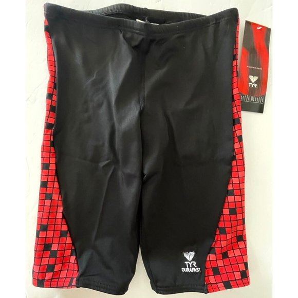 TYR Other - TYR Team Check Legend Splice Jammer Men Swim Black Red - Size 32 - $50
